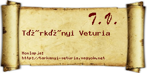 Tárkányi Veturia névjegykártya